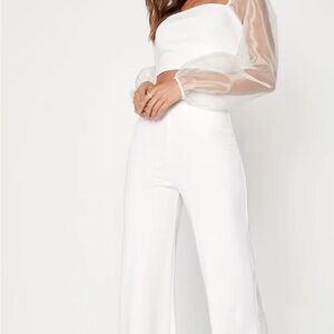 Lulu's White two piece Jumpsuit